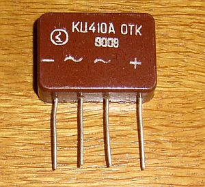 Brücken - Gleichrichter KC410A ( Graetz-Brücke, 50 V 3 A ) Brücken