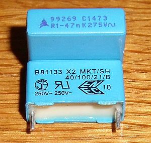 713473 Weishaupt Kondensator-Set 4,0 uF 420V Anschlussfahnen 2,8